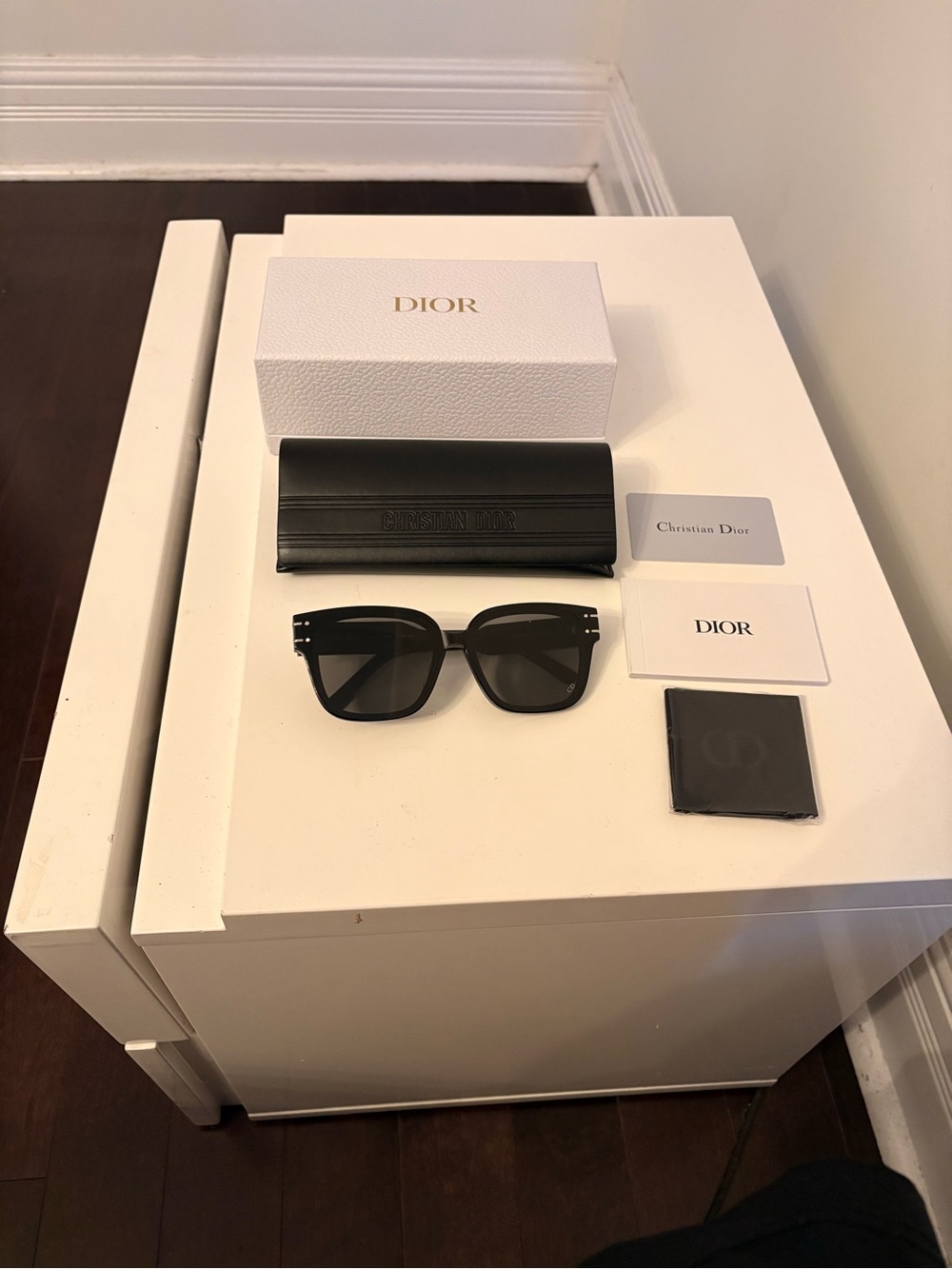 Dior Black Sunglasses with Gold Accents